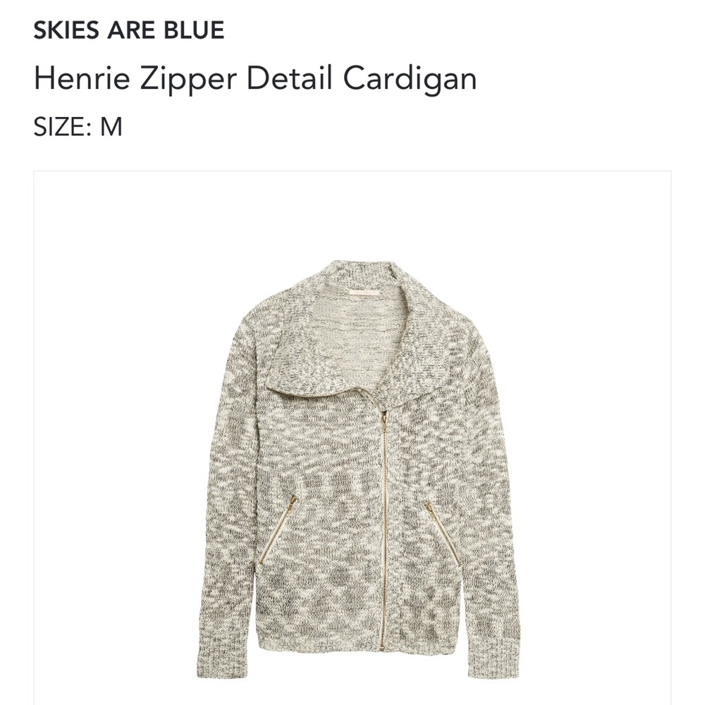 Skies Are Blue Henrie Zipper Cardigan